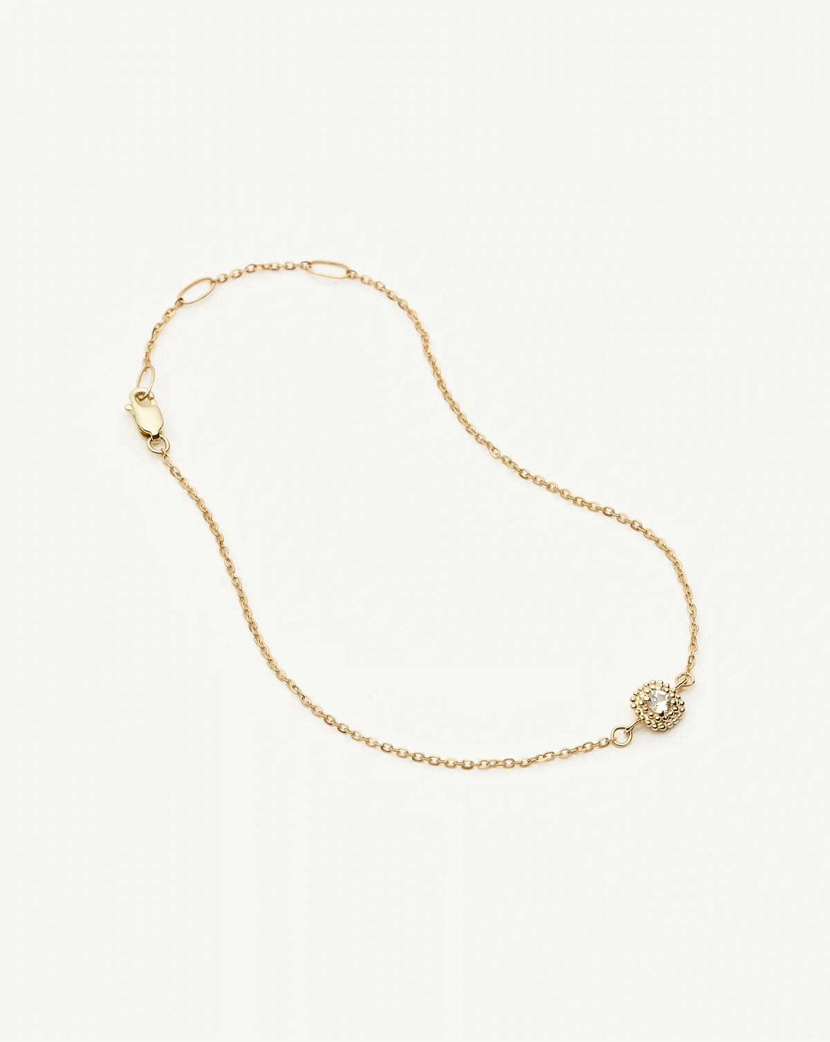 Solid Gold Sapphire Baya Bracelet | 9ct Solid Yellow Gold/Lab Grown White Sapphire