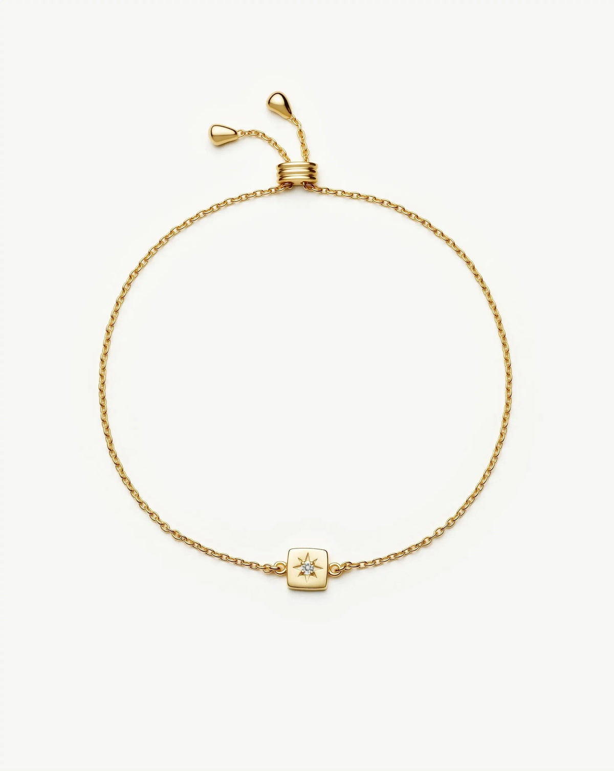 April Birthstone Slider Bracelet | 18ct Gold Plated/Crystal