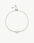 April Birthstone Slider Bracelet | Silver Plated/Crystal