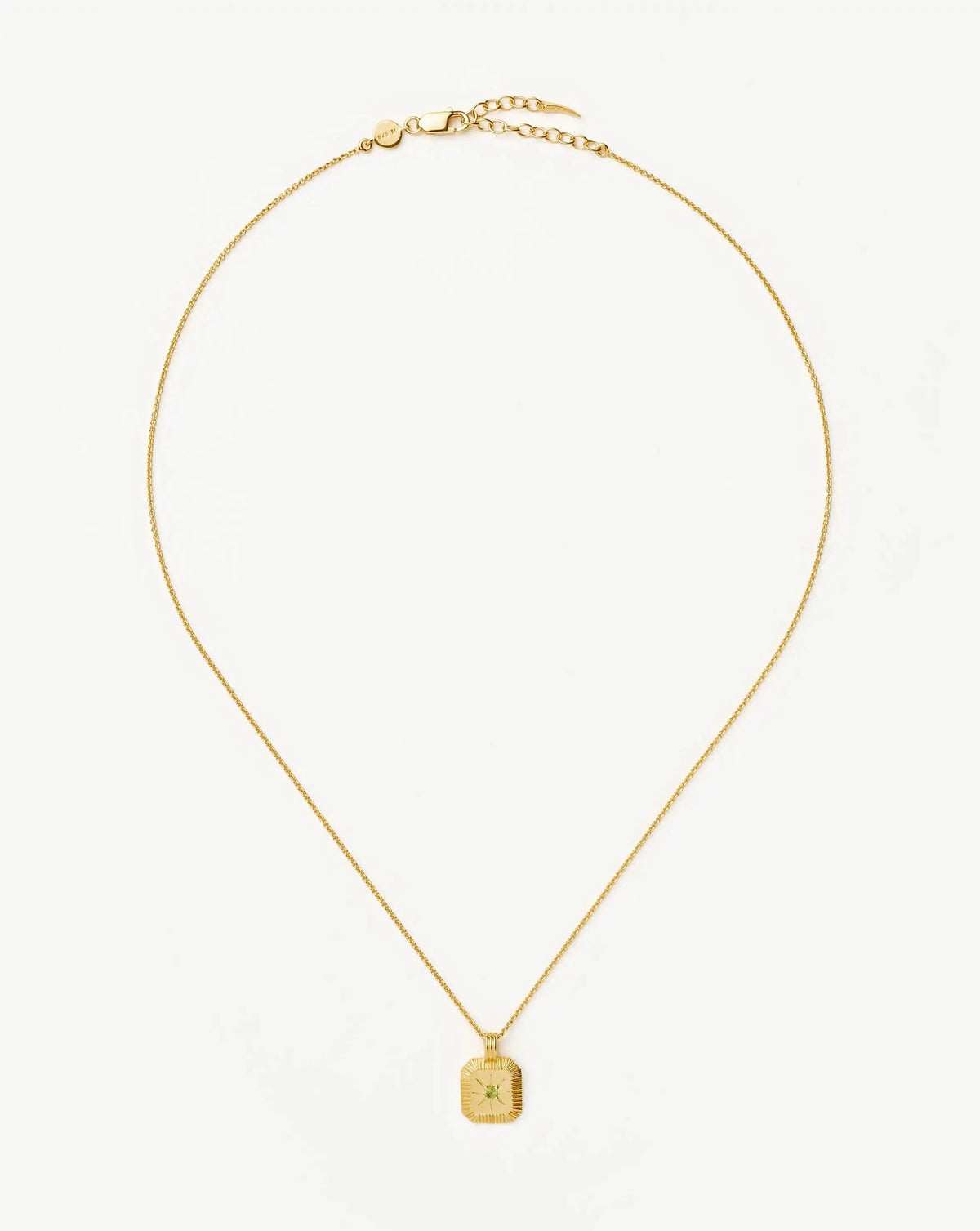 August Birthstone Pendant Necklace | 18ct Gold Vermeil/Peridot