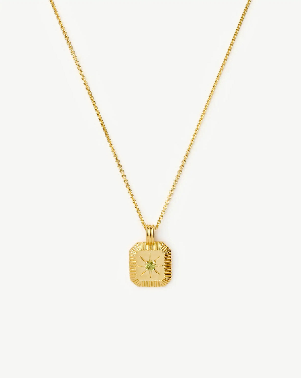 August Birthstone Pendant Necklace | 18ct Gold Vermeil/Peridot