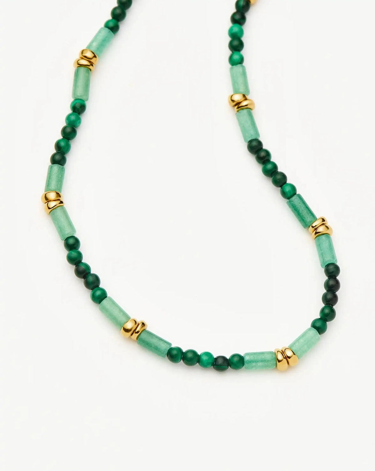Beaded Gemstone Bracelet | 18ct Gold Plated/Mojito Green