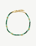Beaded Gemstone Bracelet | 18ct Gold Plated/Mojito Green