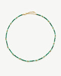 Beaded Gemstone Choker | 18ct Gold Plated/Mojito Green