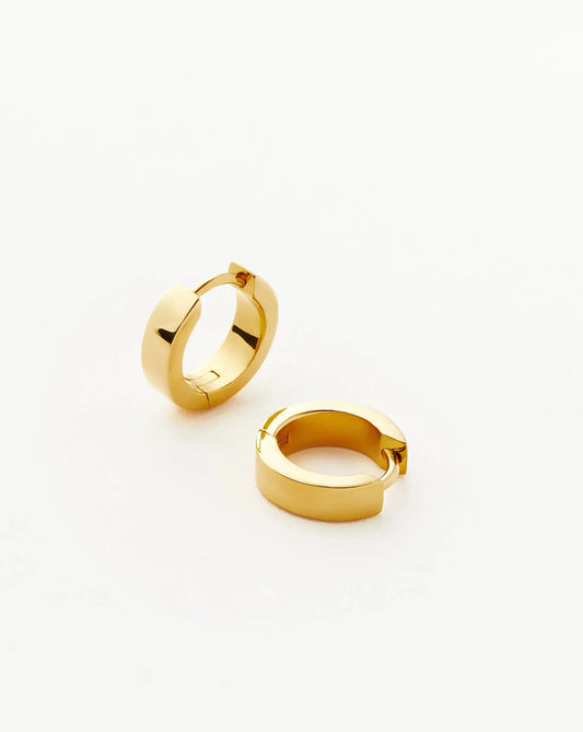 Chubby Tunnel Huggies | 18ct Gold Plated