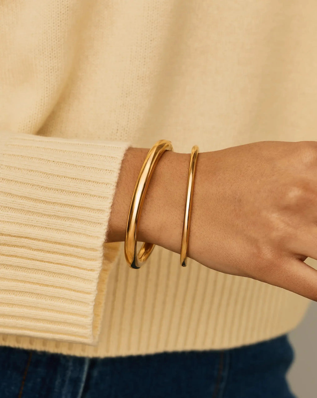 Chunky Bangle Set | 18ct Gold Plated