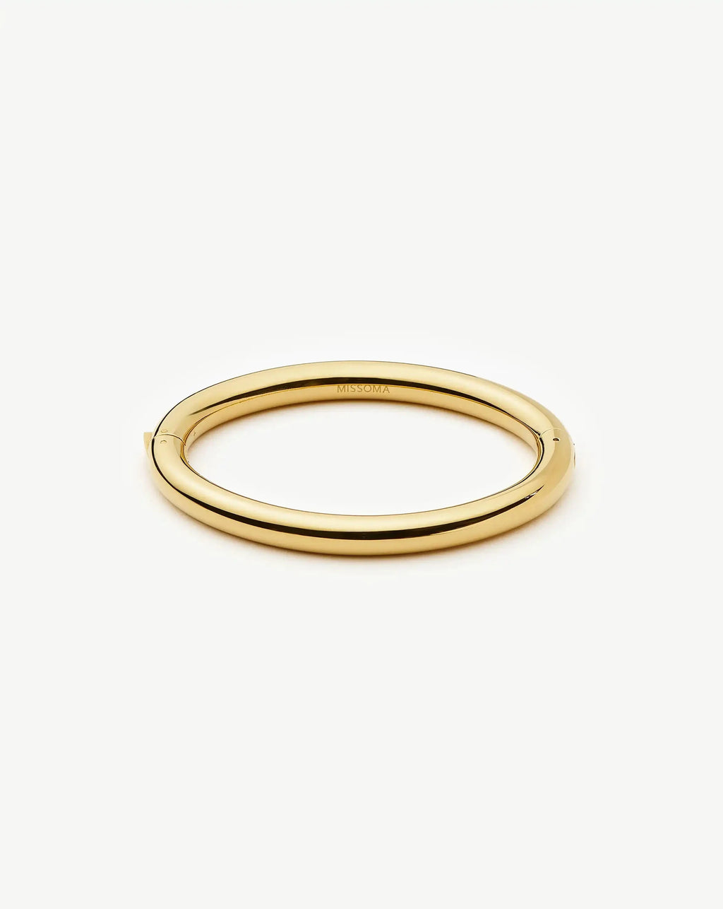 Chunky Round Hinged Bangle | 18ct Gold Plated