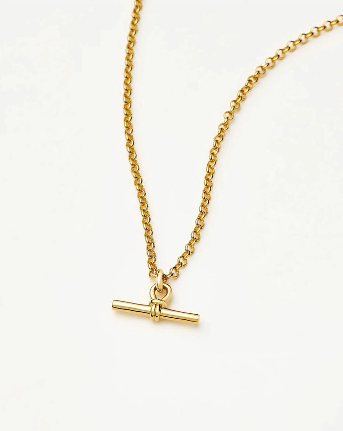 Chunky T-Bar Chain Necklace | 18ct Gold Plated