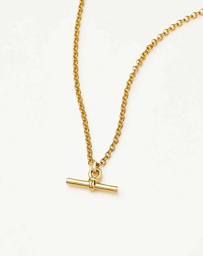 Chunky T-Bar Chain Necklace | 18ct Gold Plated