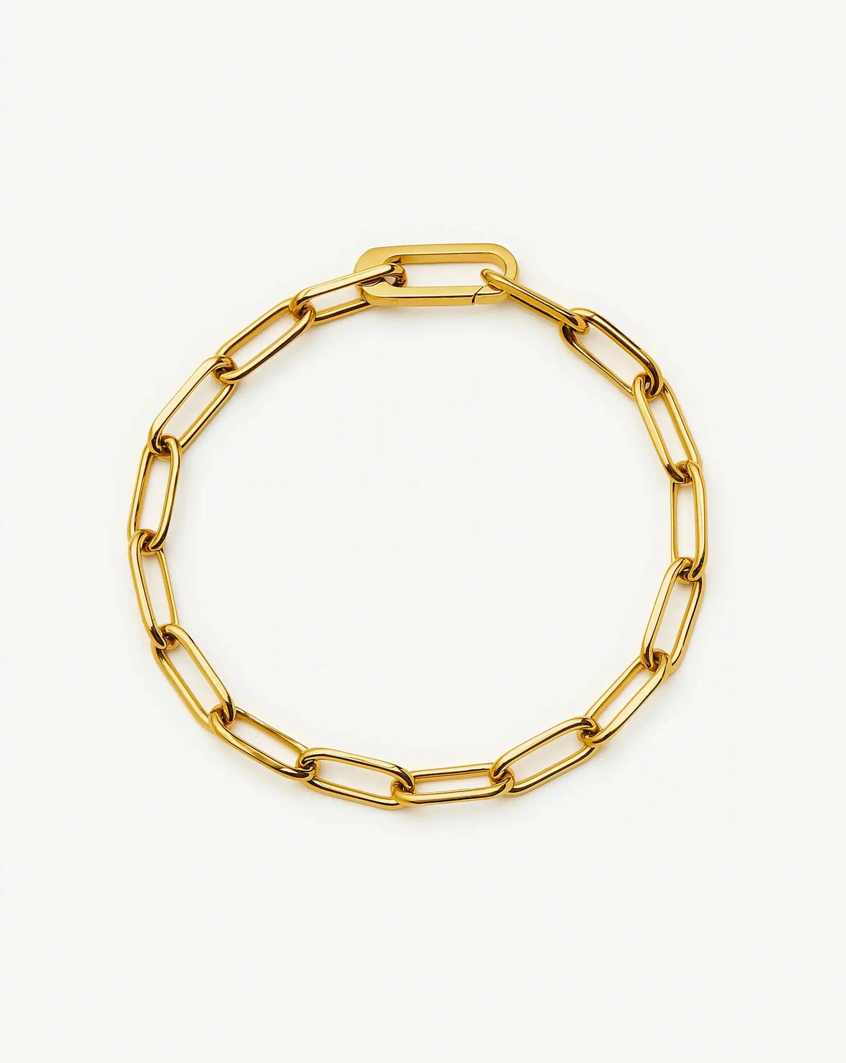 Classic Paperclip Chain Bracelet | 18ct Gold Plated