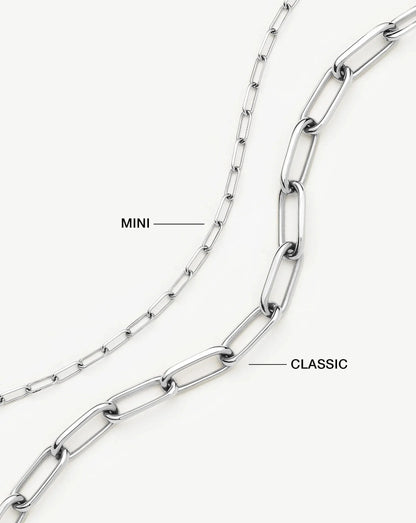 Classic Paperclip Chain Bracelet | Platinum Plated