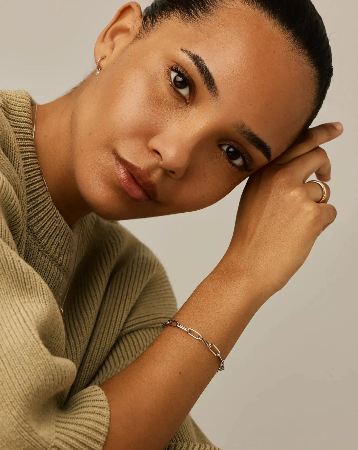 Classic Paperclip Chain Bracelet | Platinum Plated