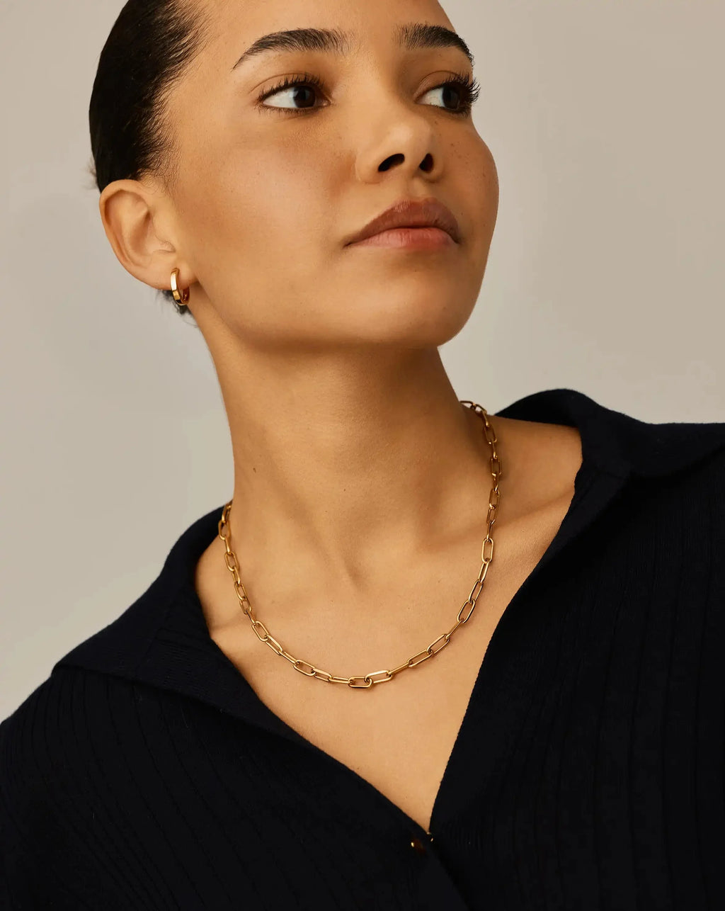 Classic Paperclip Chain Necklace | 18ct Gold Plated
