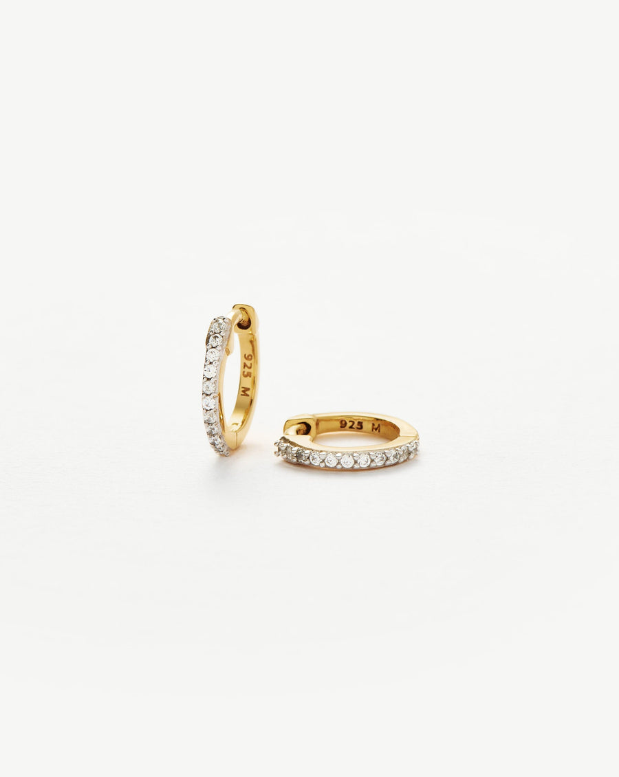 Classic Pave Huggies | 18ct Gold Vermeil/Cubic Zirconia