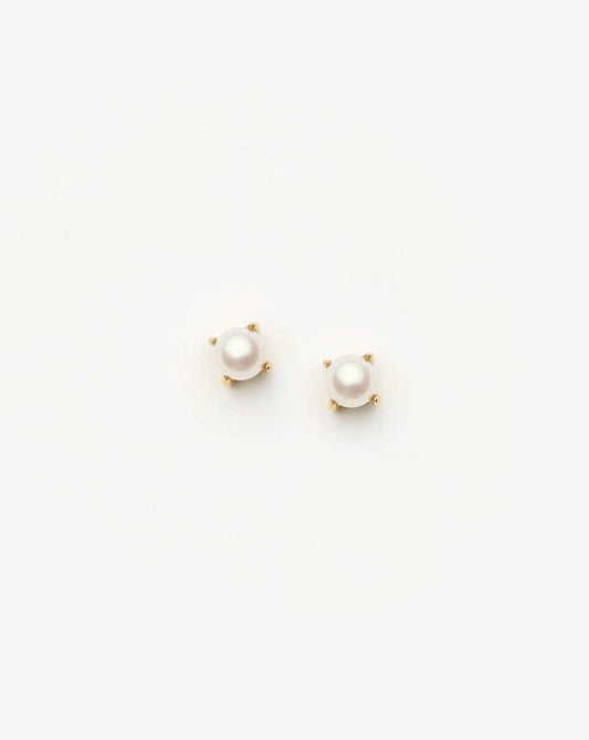 Classic Pearl Stud Earrings | 18ct Gold Vermeil/Pearl