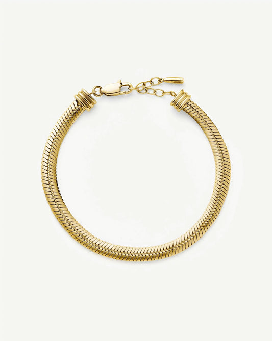 Classic Snake Chain Bracelet | 18ct Gold Plated