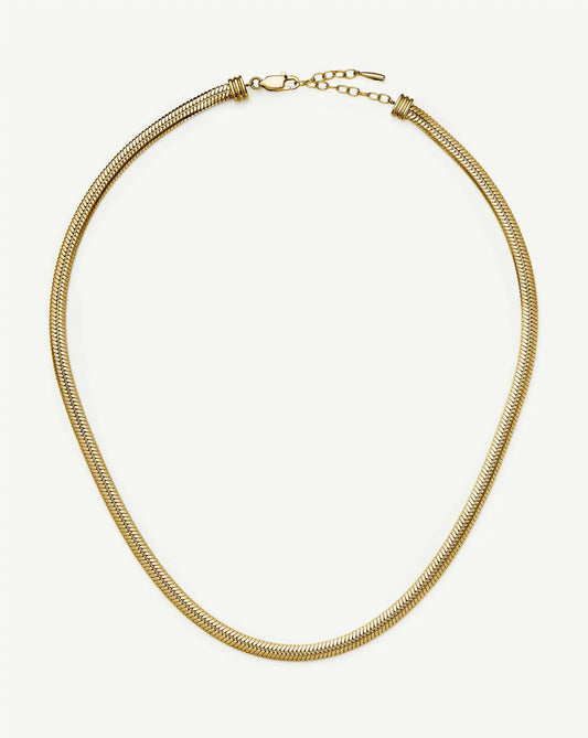 Classic Snake Chain Necklace | 18ct Gold Plated