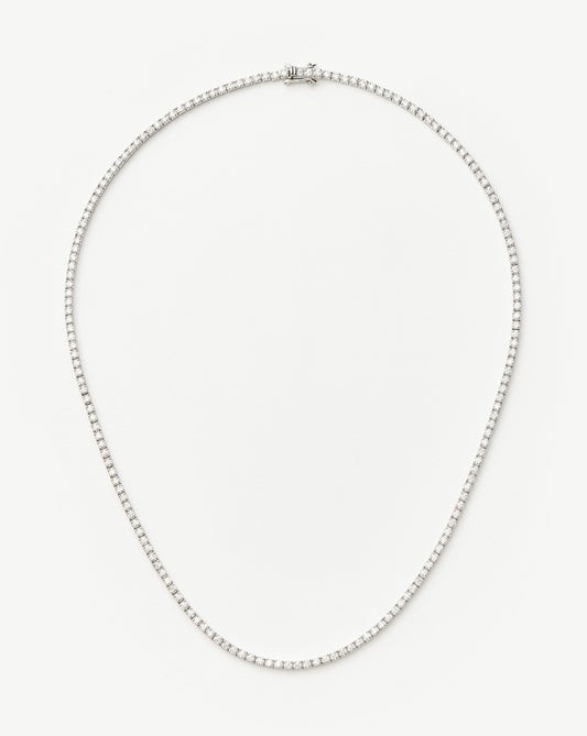 Classic Tennis Necklace | Sterling Silver Cubic Zirconia
