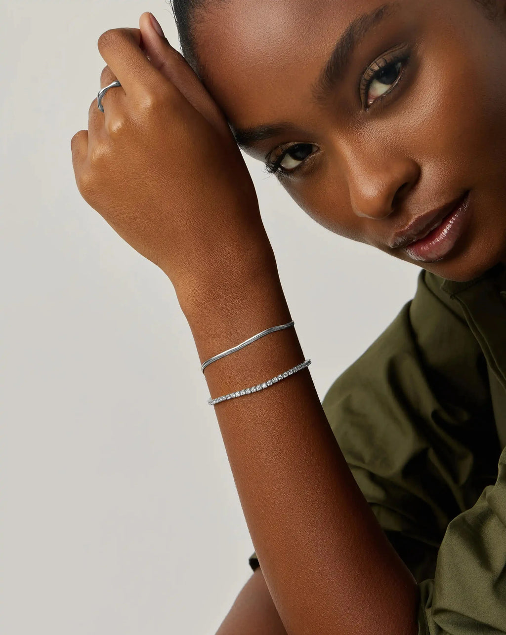 The Meet Your Match Bracelet Set  | Sterling Silver/Platinum Plated