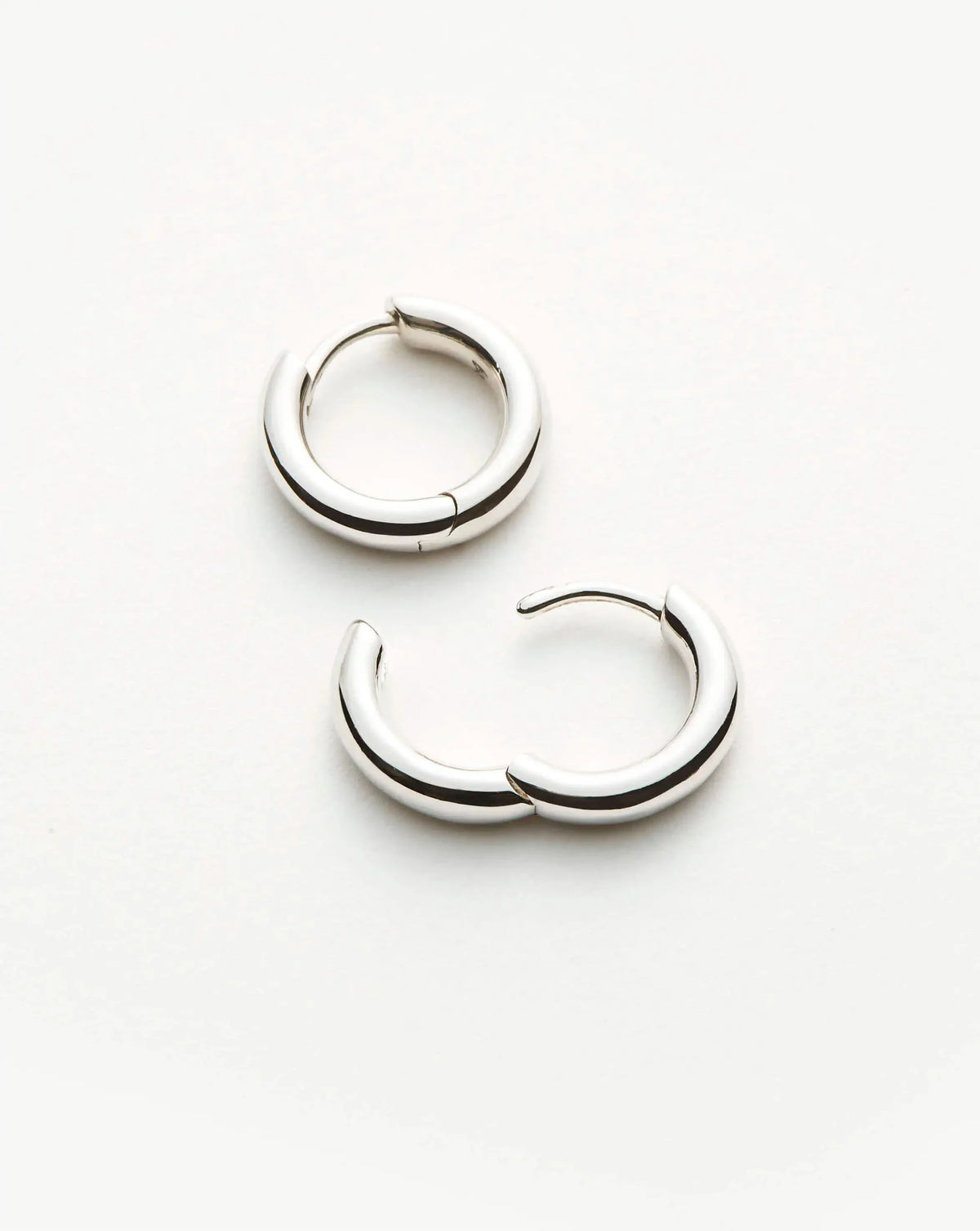 Classic Tunnel Mini Hoop Earrings | Silver Plated