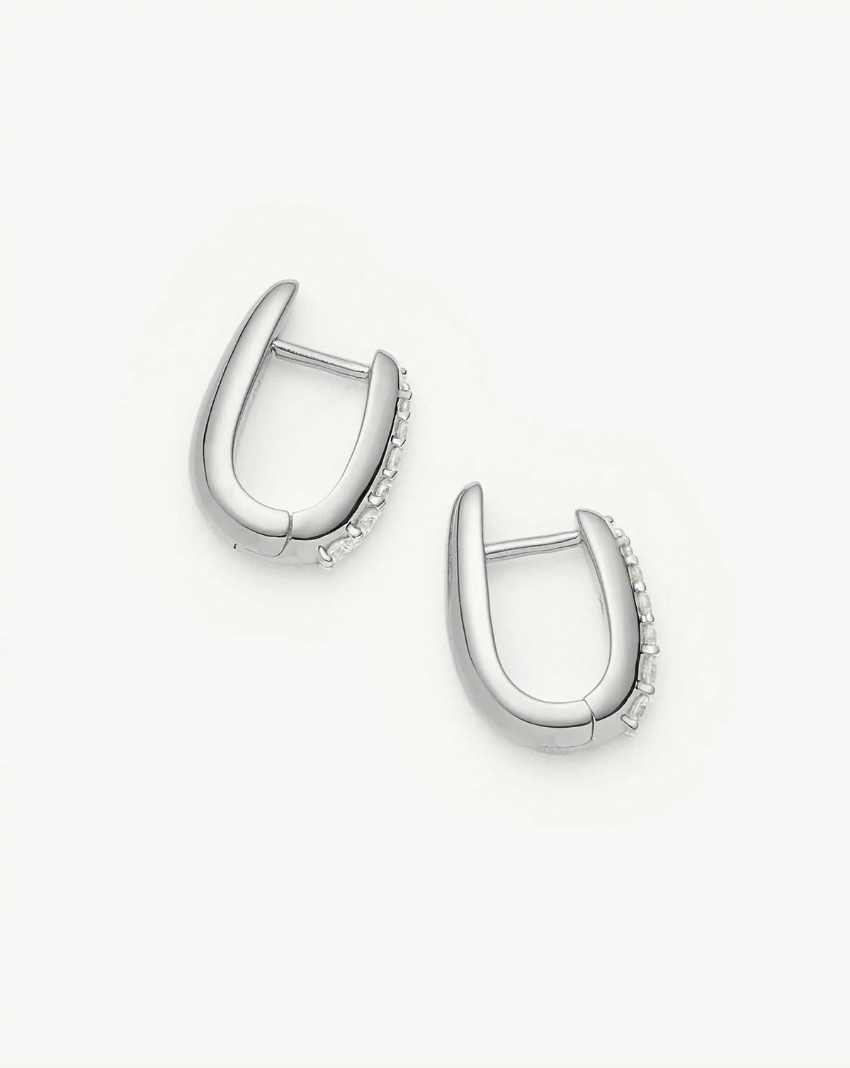 Claw Huggies | Silver Plated/Pavé