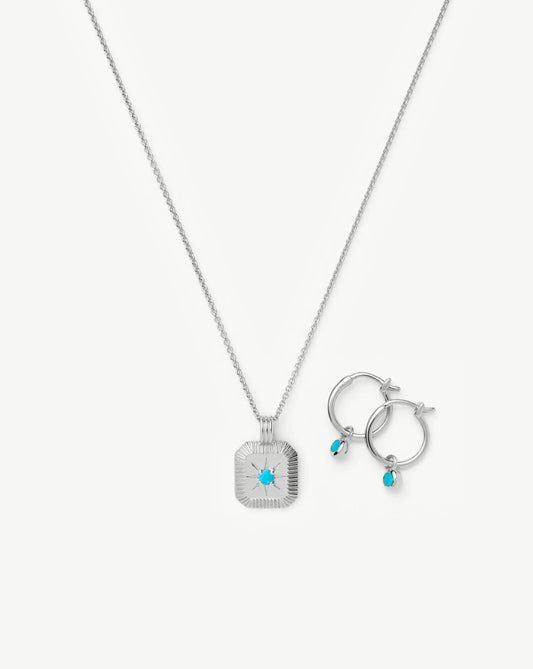 The Meaningful December Birthstone Set | Sterling Silver/Turquoise Magnesite