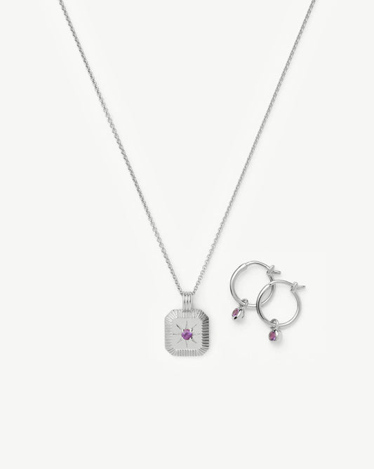 The Meaningful February Birthstone Set | Sterling Silver/Amethyst