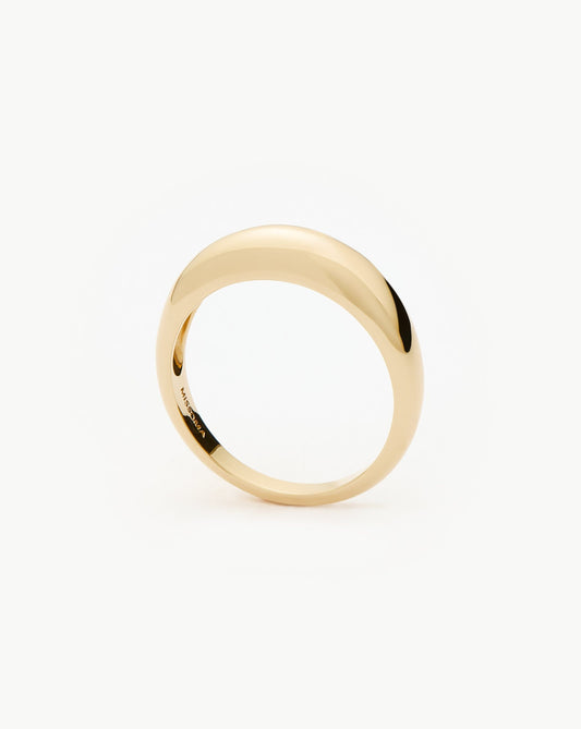 Solid Gold Classic Dome Ring | 9ct Solid Yellow Gold