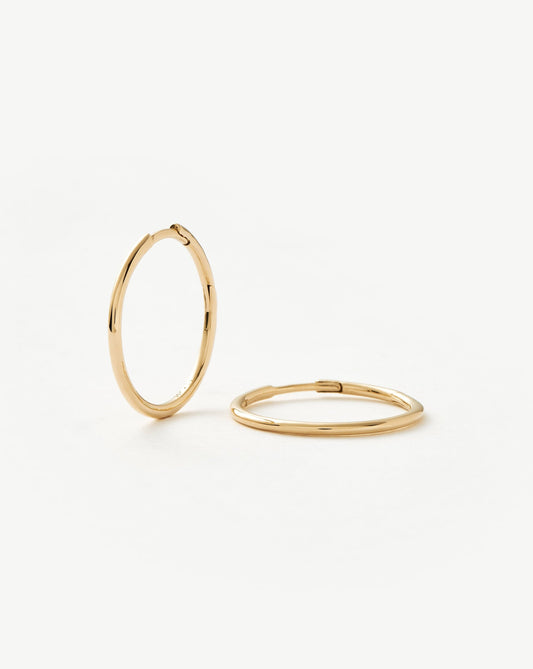 Solid Gold Classic Small Hoop Earrings | 9ct Solid Yellow Gold
