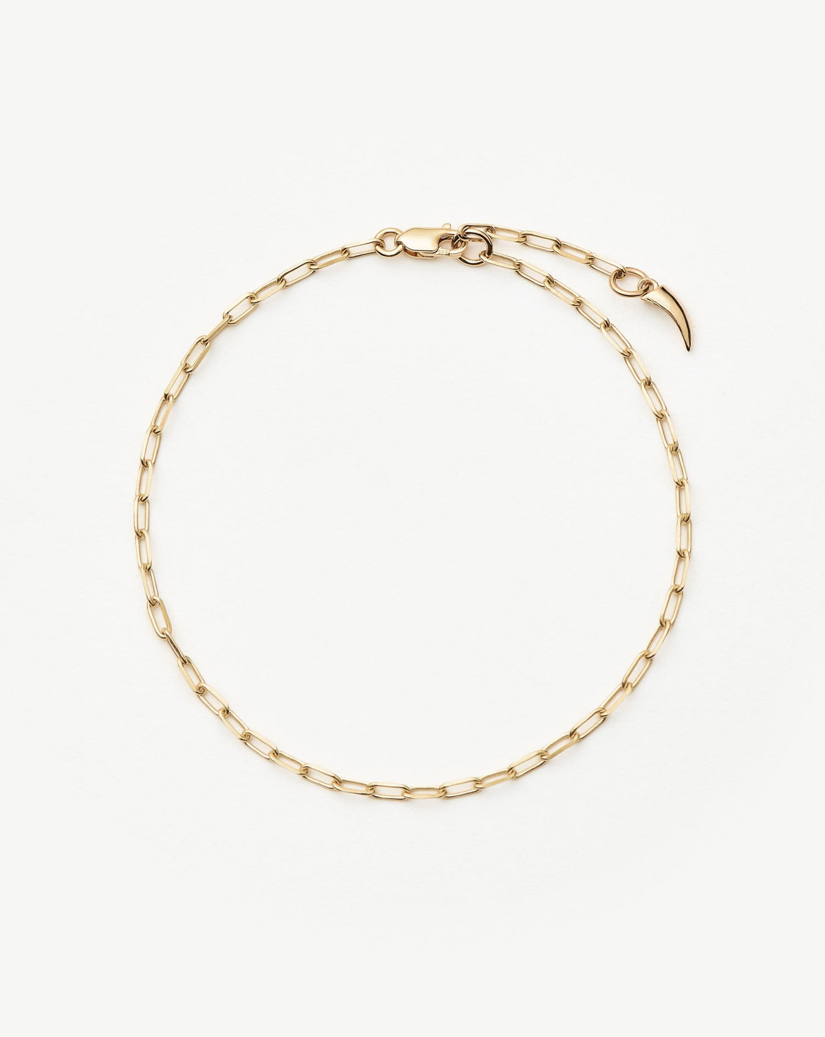 Solid Gold Classic Paperclip Chain Bracelet | 14ct Solid Gold