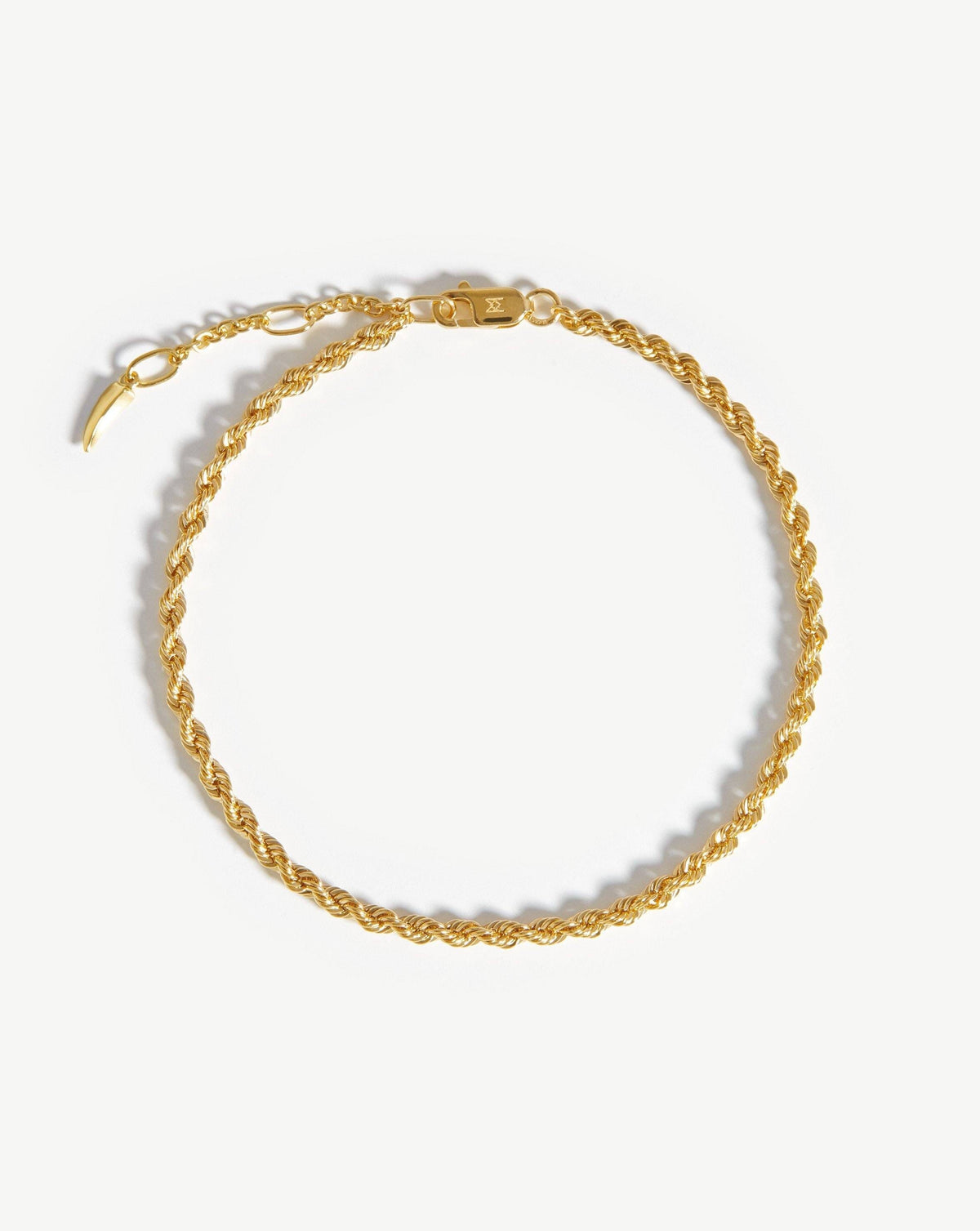 Solid Gold Classic Rope Chain Bracelet