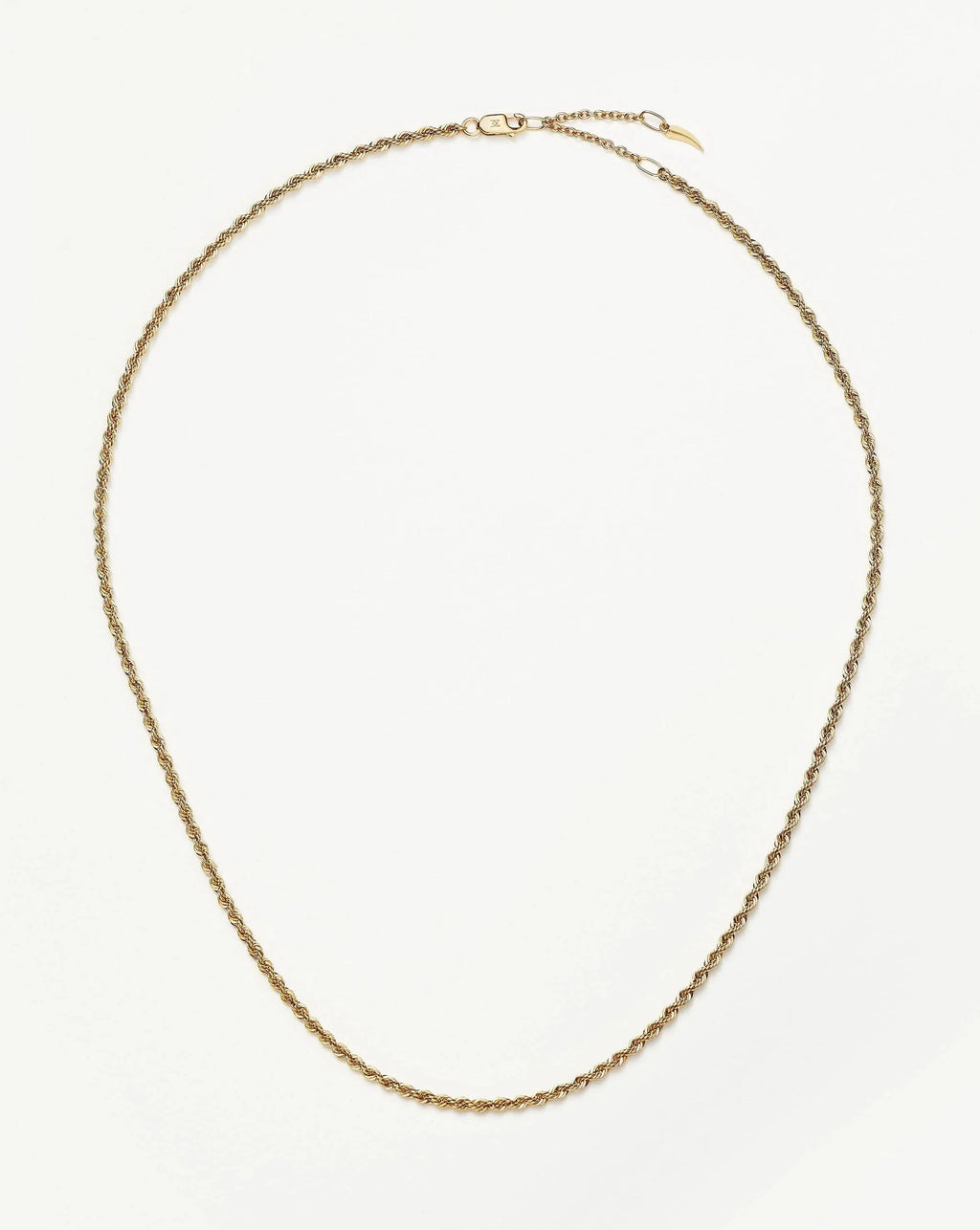 Solid Gold Classic Rope Chain Necklace