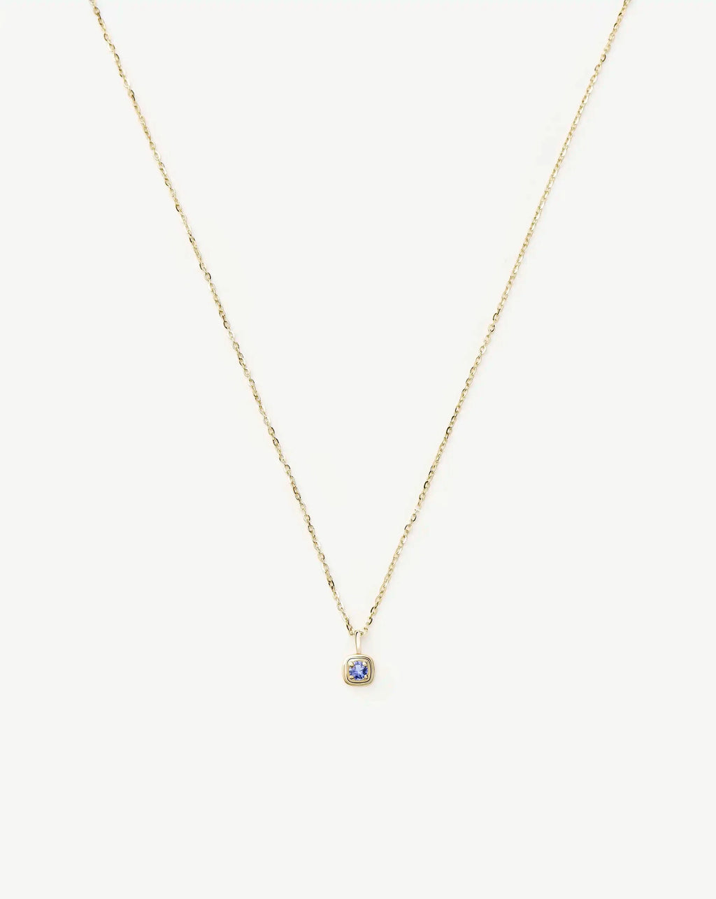 Solid Gold December Birthstone Pendant Necklace | 14ct Solid Gold/Tanzanite