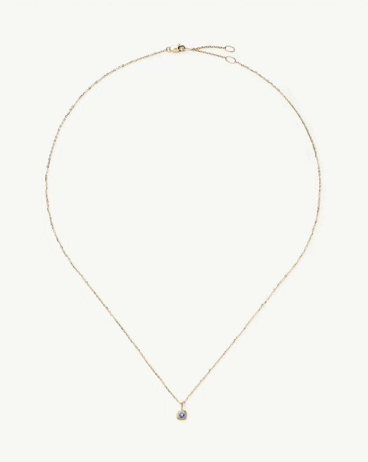 Solid Gold December Birthstone Pendant Necklace | 14ct Solid Gold/Tanzanite