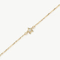 Solid Gold Diamond Star Chain Bracelet | 14ct Yellow Gold