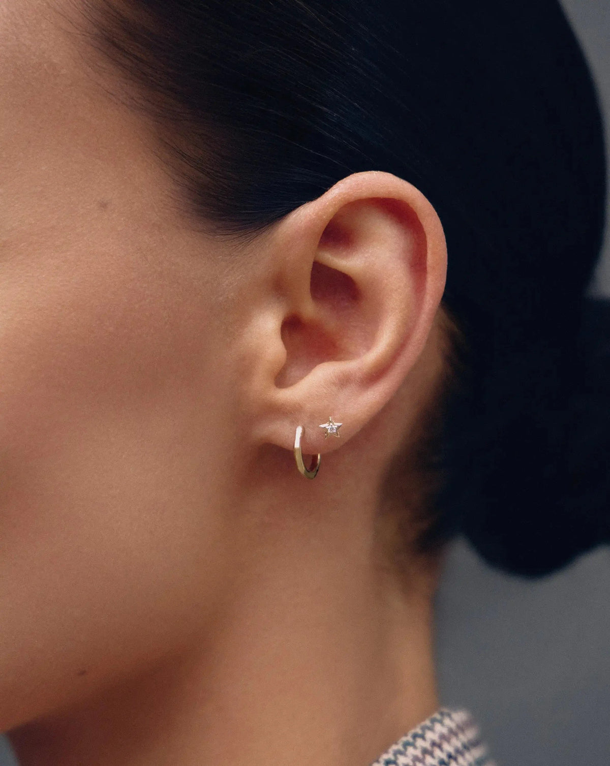 Solid Gold Diamond Star Stud Earrings | 9ct Solid Yellow Gold