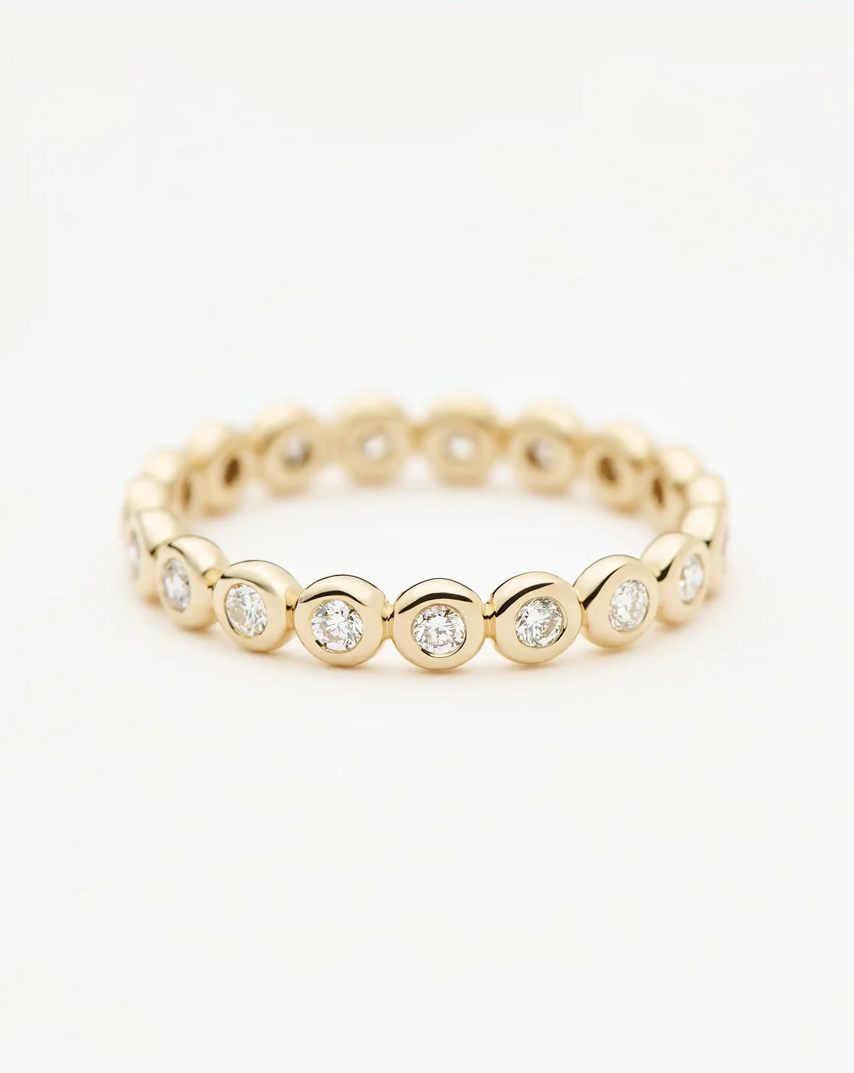 Solid Gold Diamond Tennis Eternity Ring | 9ct Solid Yellow Gold