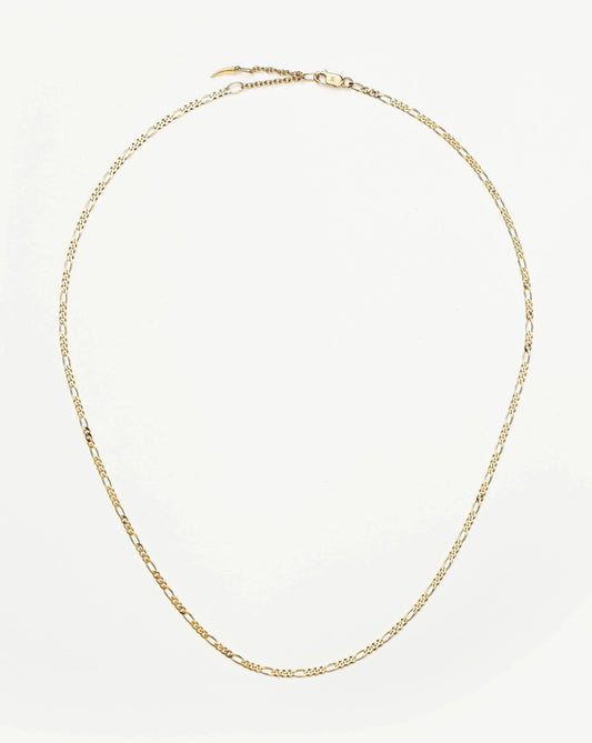 Solid Gold Figaro Chain Necklace