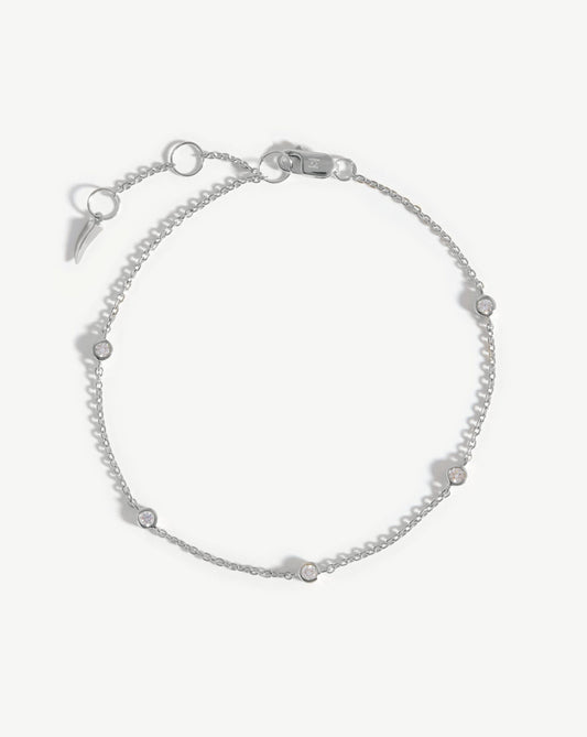 Solid Gold Floating Diamond Bracelet