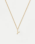Solid Gold Initial Mini Pendant Necklace - Y | 14ct Solid Gold
