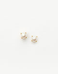 Solid Gold Pearl Stud Earrings | 9ct Solid Yellow Gold/Pearl