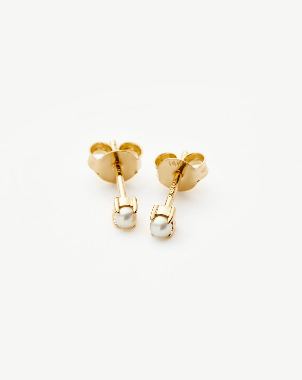 Solid Gold Pearl Stud Earrings | 9ct Solid Yellow Gold/Pearl