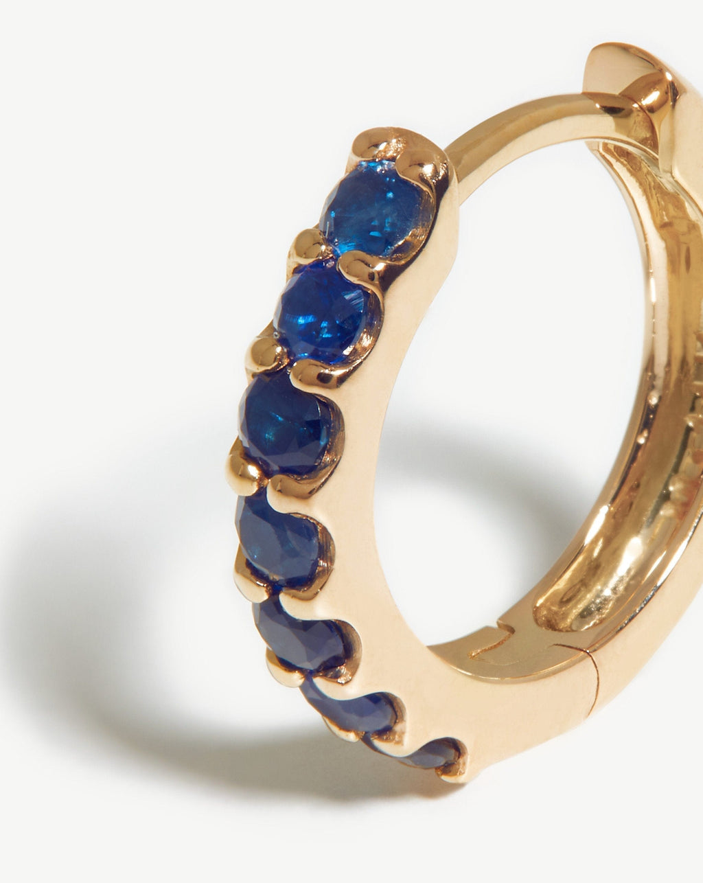 Solid Gold Sapphire Huggies