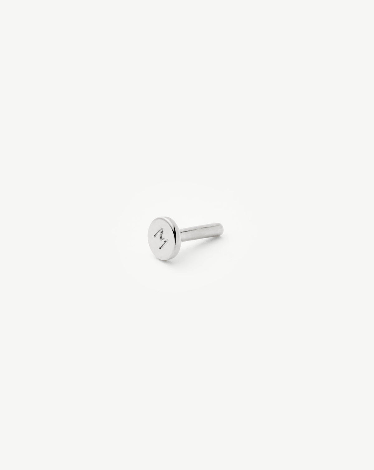 Solid Gold Square Solitaire Flat Back Stud Earring | 9ct Solid White Gold/Diamond