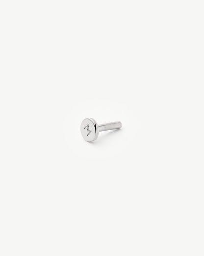 Solid Gold Square Solitaire Flat Back Stud Earring | 9ct Solid White Gold/Diamond