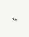 Solid Gold Trio Flat Back Stud Earring | 9ct Solid White Gold