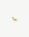 Solid Gold Trio Flat Back Stud Earring | 9ct Solid Yellow Gold
