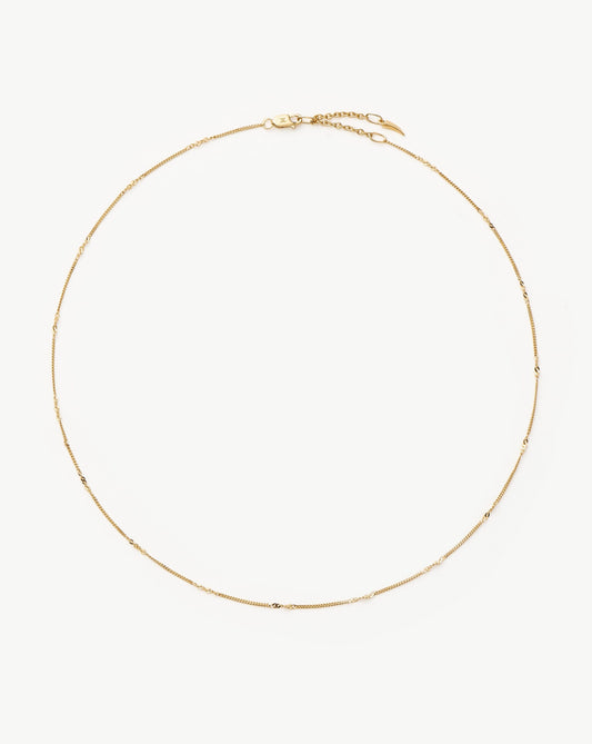 Solid Gold Twisted Curb Chain Choker