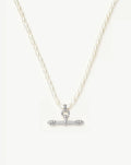 Harris Reed Pearl T-Bar Necklace | Silver Plated/Pearl