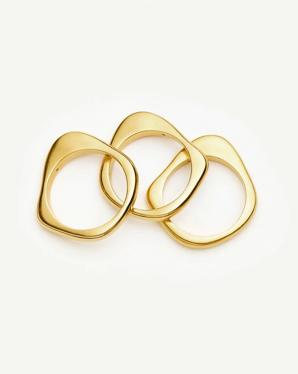 Harris Reed Self-Love Stacking Rings | 18ct Gold Plated/Cubic Zirconia